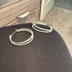Rhinestone Hoop Earrings